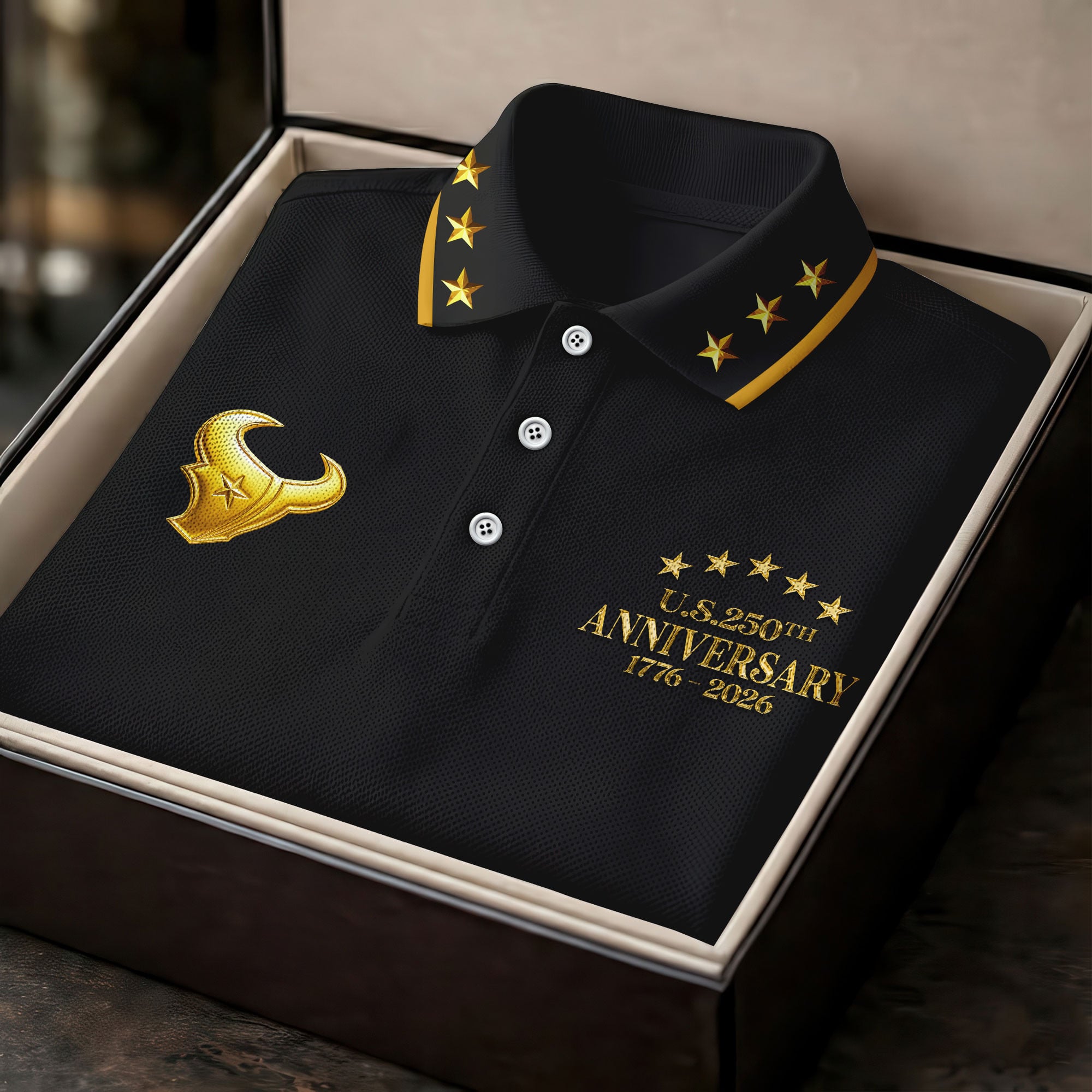 Houston Texans | Premium NFL US 250th Anniversary 3D Polo Shirt - Image 2