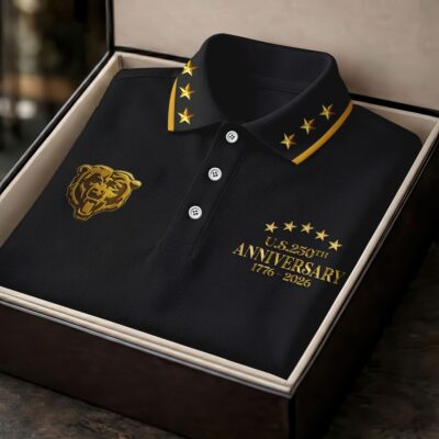 Alternative view of Chicago Bears | Premium NFL US 250th Anniversary 3D Polo Shirt