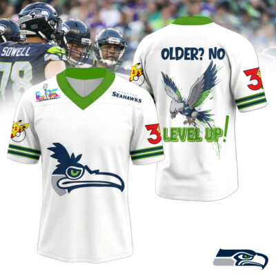 Seattle Seahawks | Premium Super Bowl x Pokemon 30th Anniversary V-neck Baseball Jersey HY