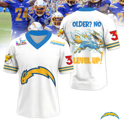 Los Angeles Chargers | Premium Super Bowl x Pokemon 30th Anniversary V-neck Baseball Jersey HY