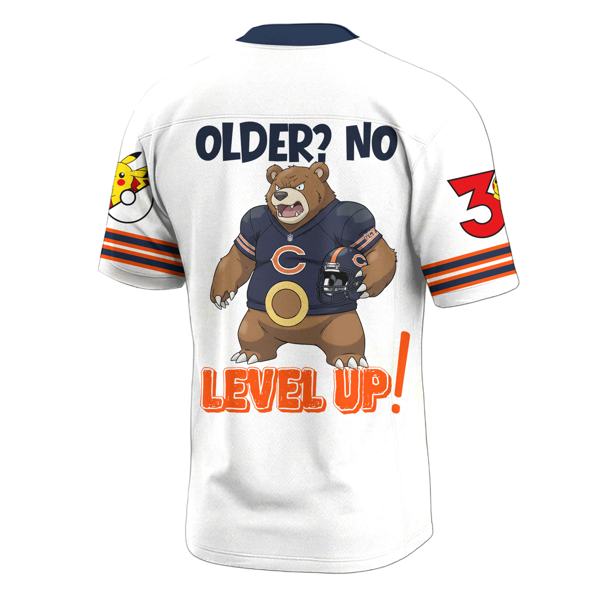 Chicago Bears | Premium Super Bowl x Pokemon 30th Anniversary V-neck Baseball Jersey HY - Image 5