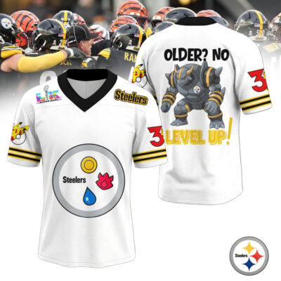 Pittsburgh Steelers | Premium Super Bowl x Pokemon 30th Anniversary V-neck Baseball Jersey HY