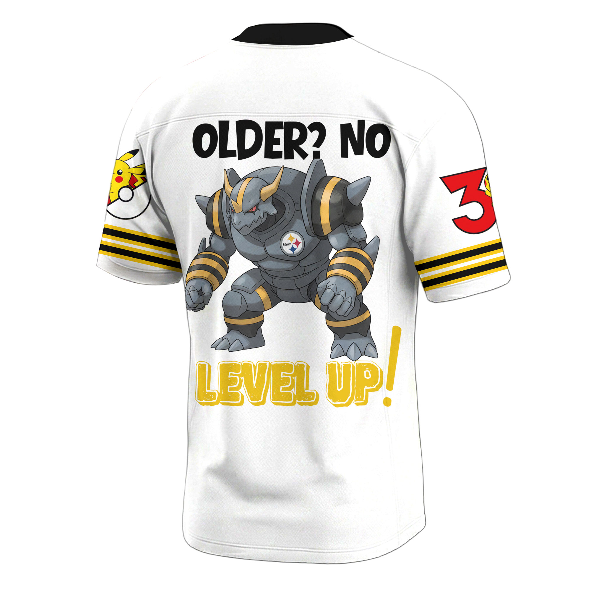 Pittsburgh Steelers | Premium Super Bowl x Pokemon 30th Anniversary V-neck Baseball Jersey HY - Image 4