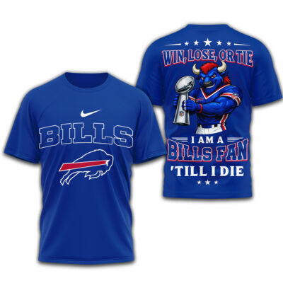 Buffalo Bills | Premium NFL Football Fan Till I Die 3D Shirt
