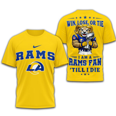 Los Angeles Rams | Premium NFL Football Fan Till I Die 3D Shirt