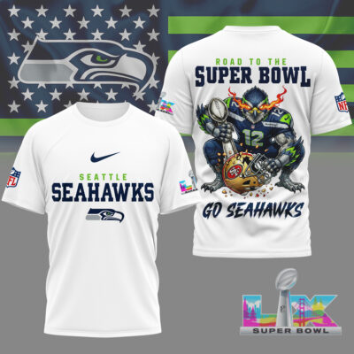 Seattle Seahawks | Premium NFL Road To Super Bowl 3D Shirt
