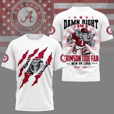 Alabama Crimson Tide | Premium NCAA Forever Fan 3D Shirt