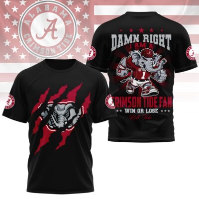 Alabama Crimson Tide | Premium NCAA Forever Fan 3D Shirt