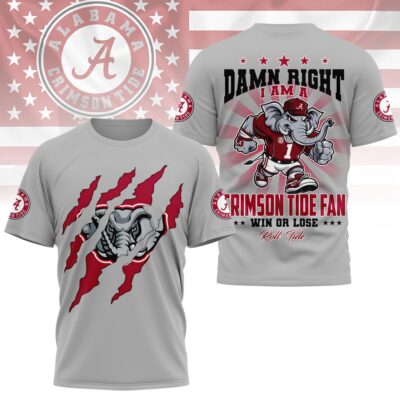 Alabama Crimson Tide | Premium NCAA Forever Fan 3D Shirt