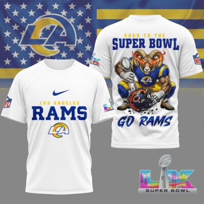 Los Angeles Rams | Premium NFL Road To Super Bowl 3D Shirt