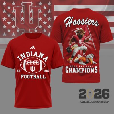 Indiana Hoosiers | Premium NCAA 2026 CFP National Champions 3D Shirt