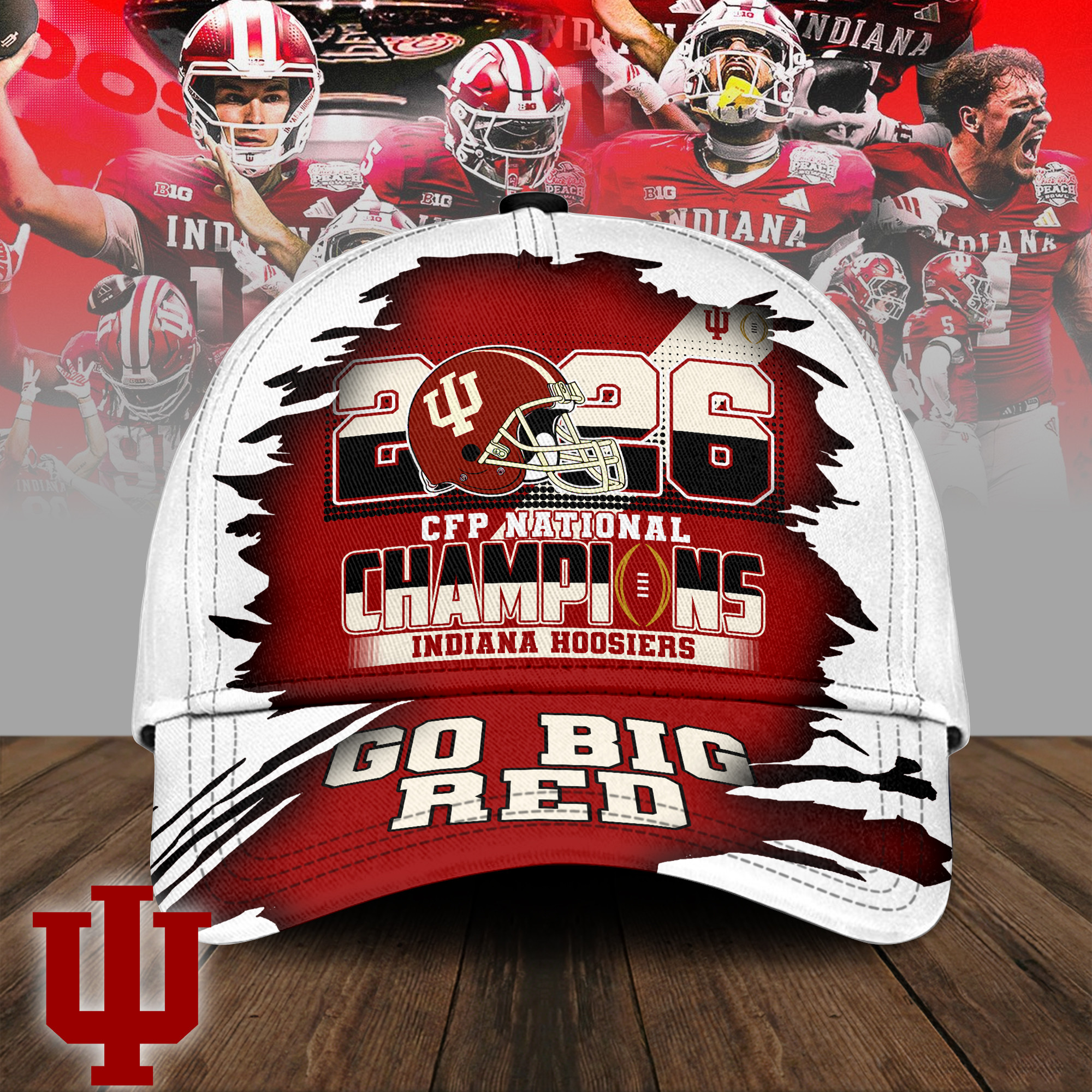 Indiana Hoosiers | Premium NCAA 2026 CFP National Champions Classic Cap - Image 2