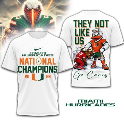 Miami Hurricanes | Premium NCAA 2026 CFP National Champions 3D Shirt