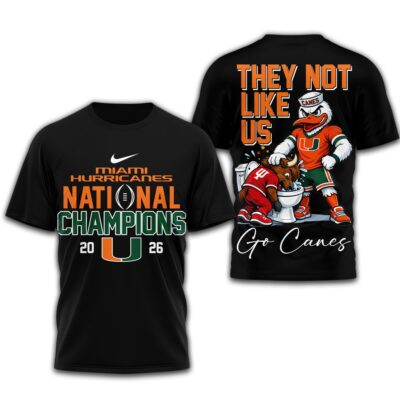 Miami Hurricanes | Premium NCAA 2026 CFP National Champions 3D Shirt