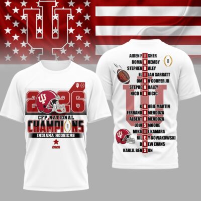 Indiana Hoosiers | Premium NCAA 2026 CFP National Champions 3D Shirt