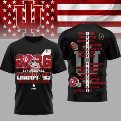 Indiana Hoosiers | Premium NCAA 2026 CFP National Champions 3D Shirt