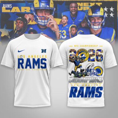 Los Angeles Rams | Premium NFL 2026 Super Bowl 3D Shirt - White