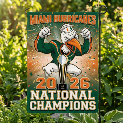 Miami Hurricanes | Premium NCAA 2026 CFP National Champions Printed Flag