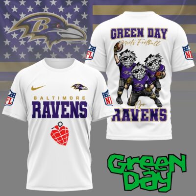 Baltimore Ravens | Premium NFL Green Day Fan 3D Shirt NY