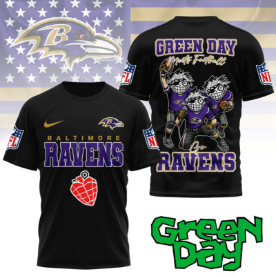 Baltimore Ravens | Premium NFL Green Day Fan 3D Shirt NY