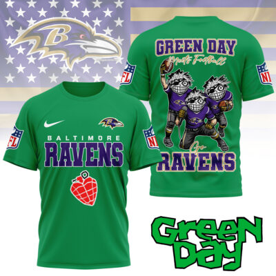 Baltimore Ravens | Premium NFL Green Day Fan 3D Shirt NY