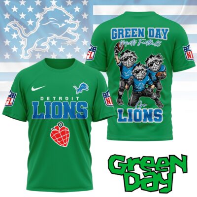 Detroit Lions | Premium NFL Green Day Fan 3D Shirt NY