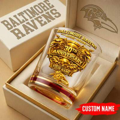 Baltimore Ravens | Premium NFL Football Legacy Anniversary Whiskey Glass
