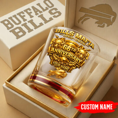 Buffalo Bills | Premium NFL Football Legacy Anniversary Whiskey Glass