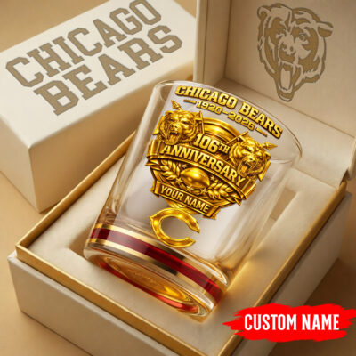 Chicago Bears | Premium NFL Football Legacy Anniversary Whiskey Glass