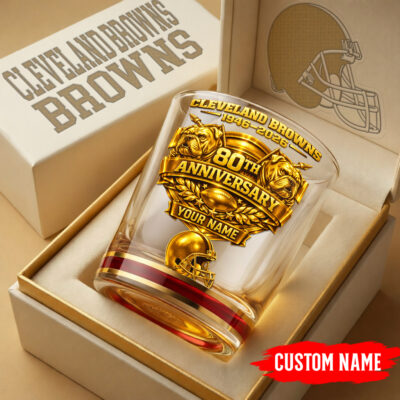 Cleveland Browns | Premium NFL Football Legacy Anniversary Whiskey Glass