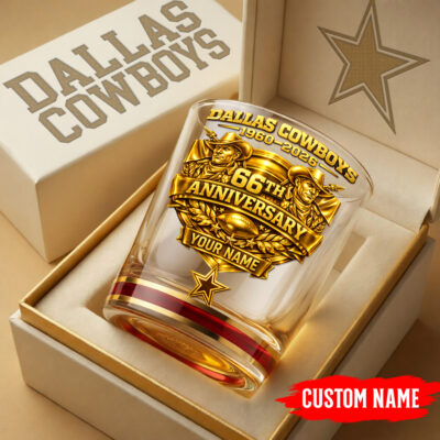 Dallas Cowboys | Premium NFL Football Legacy Anniversary Whiskey Glass