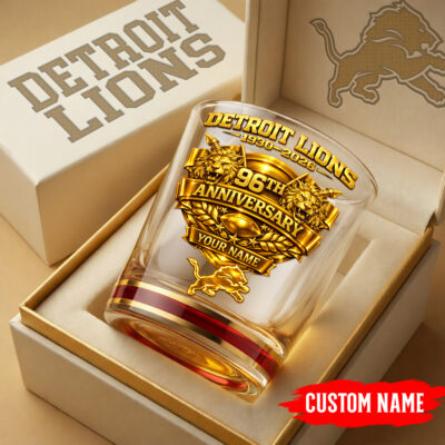 Detroit Lions | Premium NFL Football Legacy Anniversary Whiskey Glass