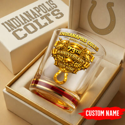 Indianapolis Colts | Premium NFL Football Legacy Anniversary Whiskey Glass