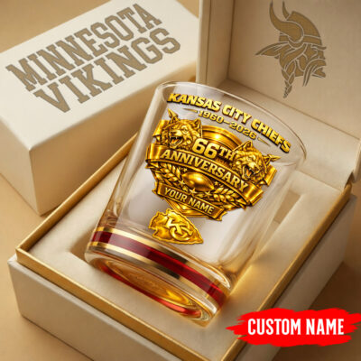 Kansas City Chiefs | Premium NFL Football Legacy Anniversary Whiskey Glass