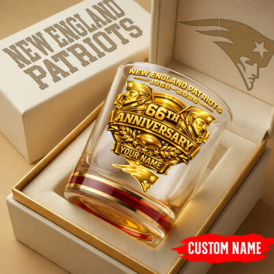 New England Patriots | Premium NFL Football Legacy Anniversary Whiskey Glass