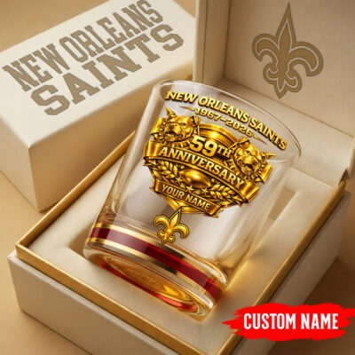New Orleans Saints | Premium NFL Football Legacy Anniversary Whiskey Glass