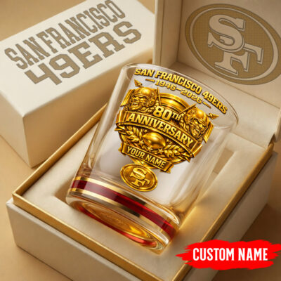 San Francisco 49ers | Premium NFL Football Legacy Anniversary Whiskey Glass