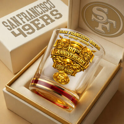 Alternative view of San Francisco 49ers | Premium NFL Football Legacy Anniversary Whiskey Glass