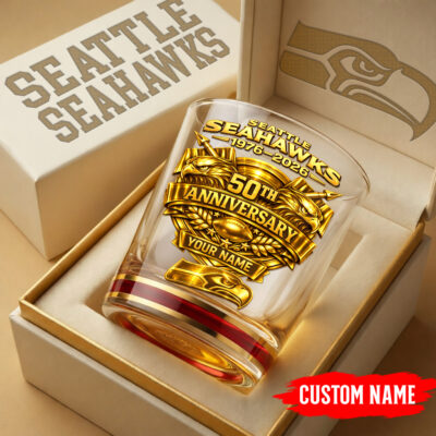 Seattle Seahawks | Premium NFL Football Legacy Anniversary Whiskey Glass