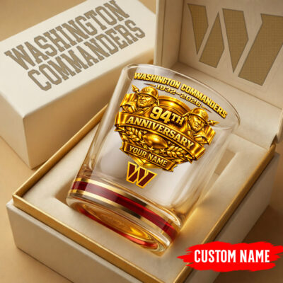 Washington Commanders | Premium NFL Football Legacy Anniversary Whiskey Glass