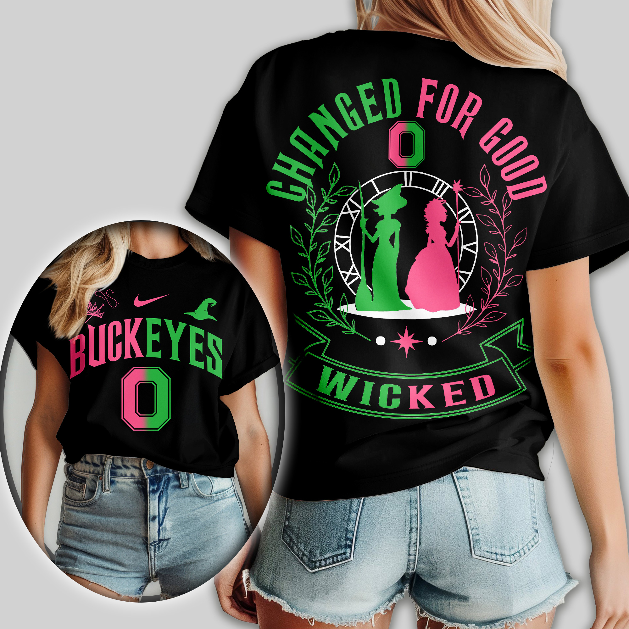 Ohio State Buckeyes | Premium NCAA Wicked Changed For Good Women Shirt - Image 2