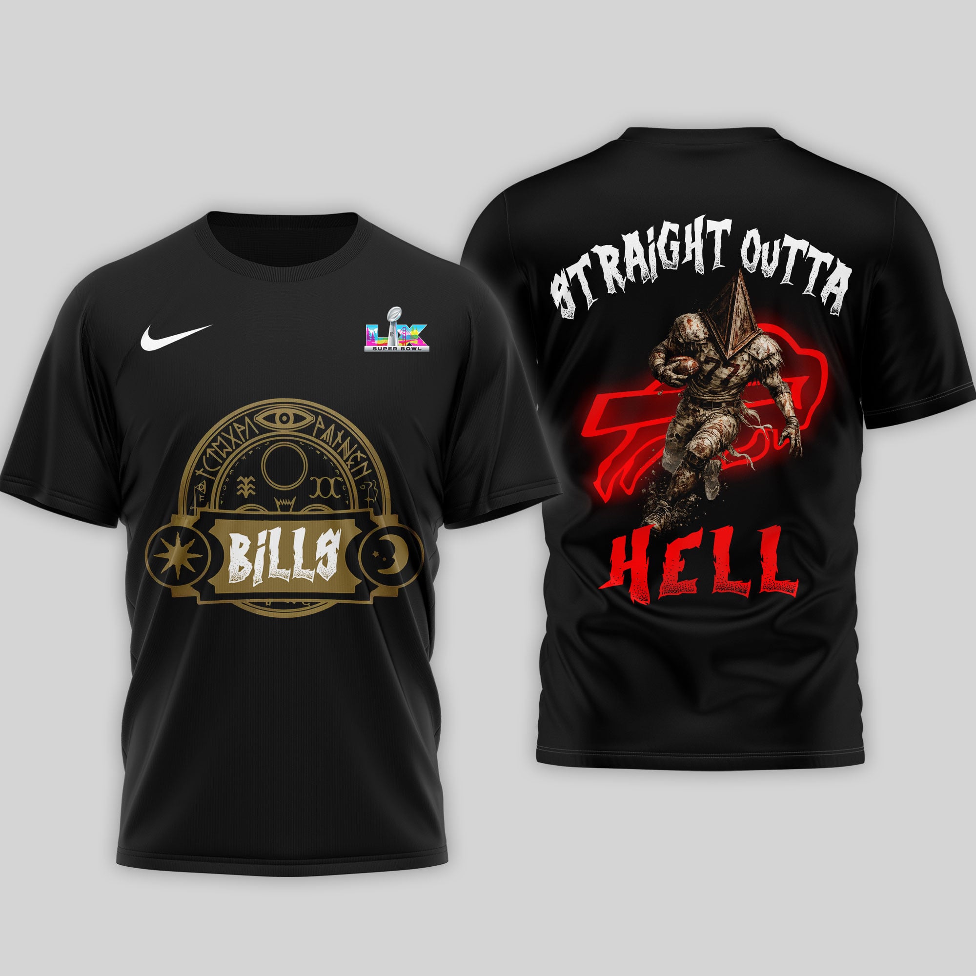 Buffalo Bills | Premium NFL 2026 Super Bowl x Silent Hill 3D Shirt - Image 2