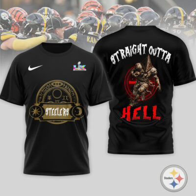 Pittsburgh Steelers | Premium NFL 2026 Super Bowl x Silent Hill 3D Shirt - L