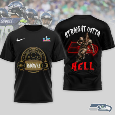 Seattle Seahawks | Premium NFL 2026 Super Bowl x Silent Hill 3D Shirt