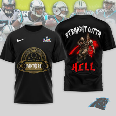 Carolina Panthers | Premium NFL 2026 Super Bowl x Silent Hill 3D Shirt - M