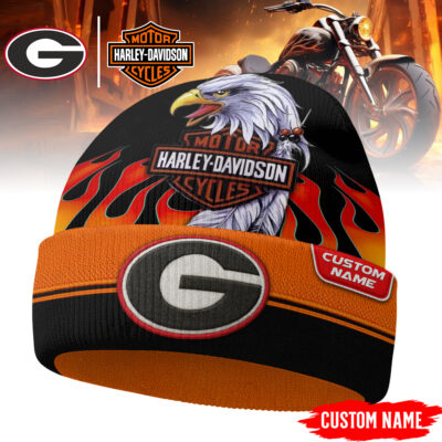 Georgia  Bulldogs | Premium NCAA Harley Davidson Beanie Hat
