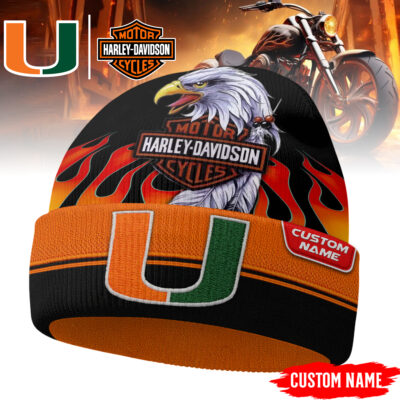 Miami Hurricanes | Premium NCAA Harley Davidson Beanie Hat