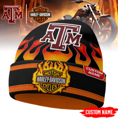 Texas A&M Aggies | Premium NCAA Harley Davidson Beanie Hat - 3