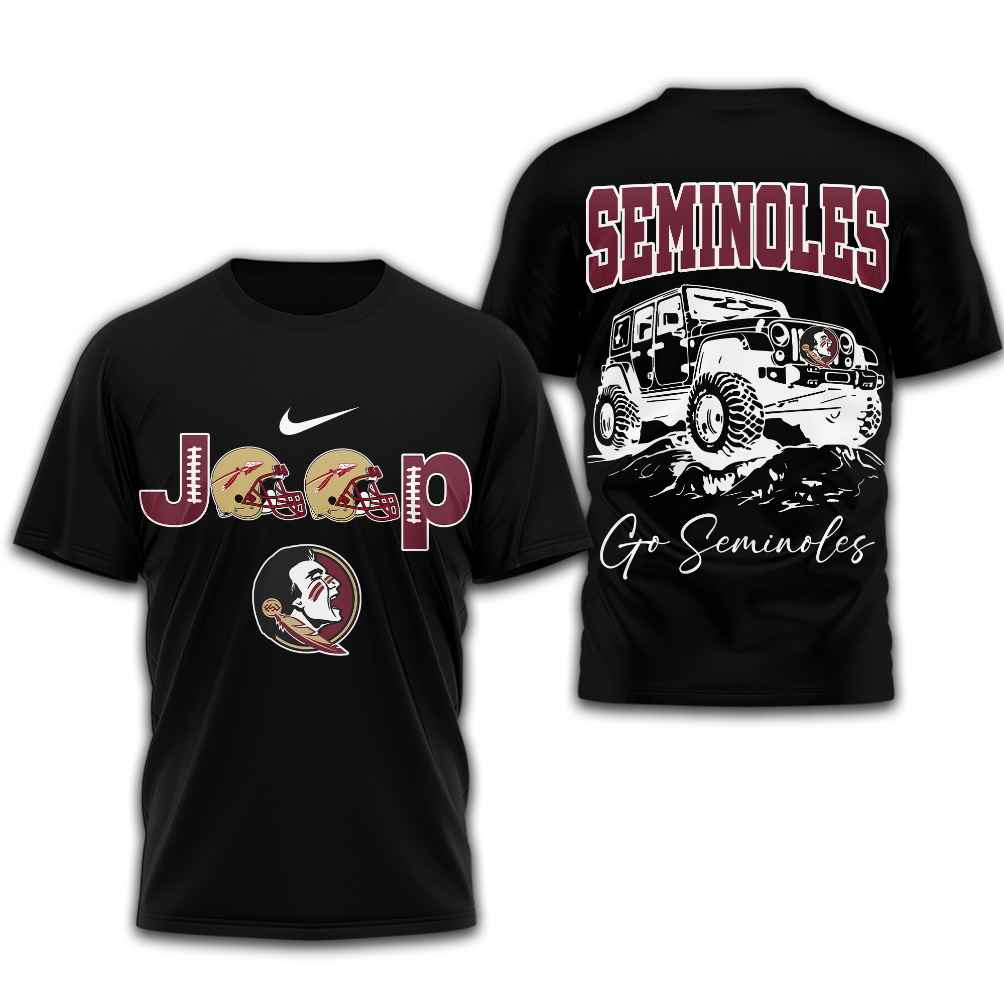Florida State Seminoles | Premium NCAA Jeep 3D Shirt - Image 2