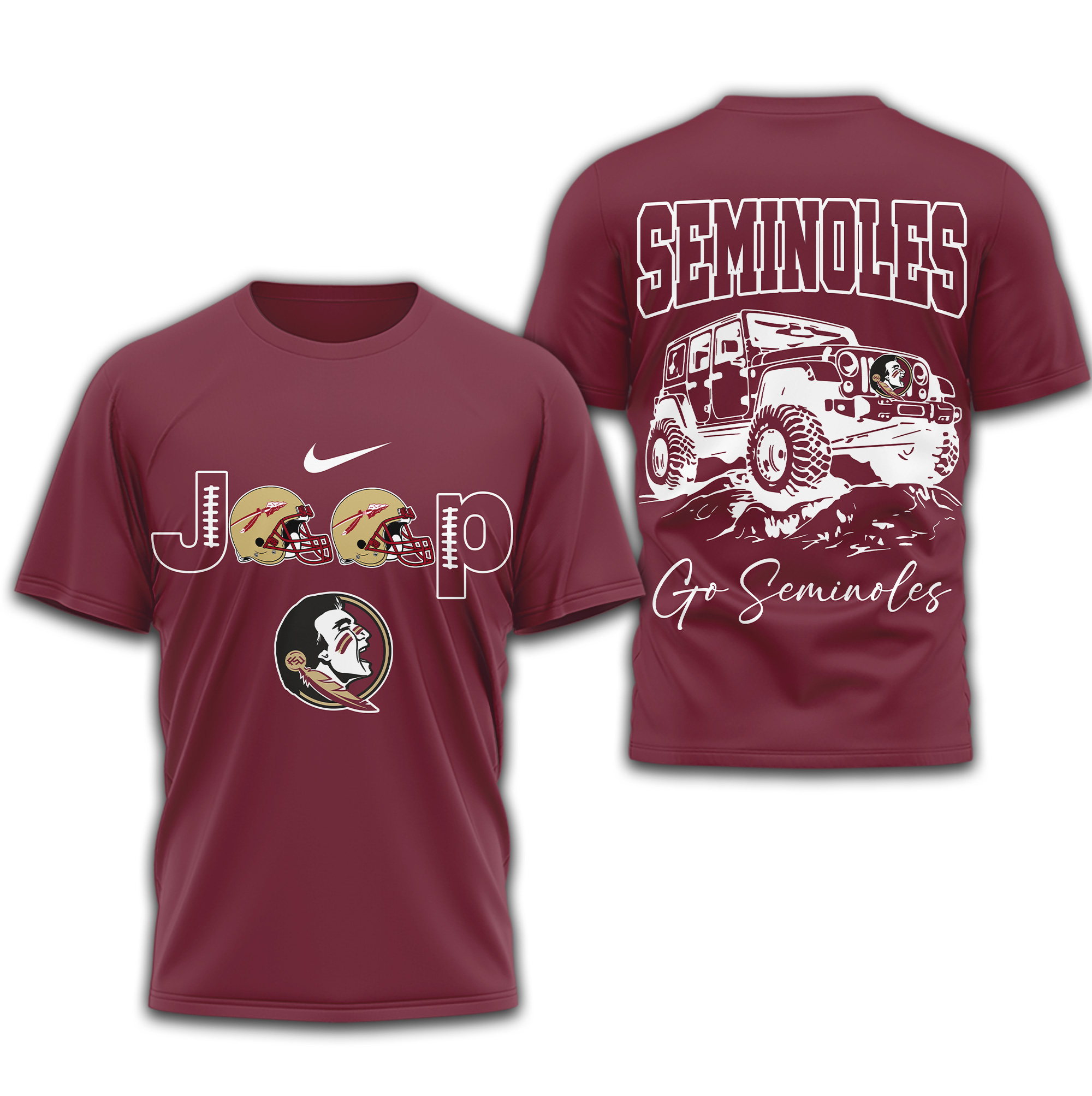 Florida State Seminoles | Premium NCAA Jeep 3D Shirt - Image 3